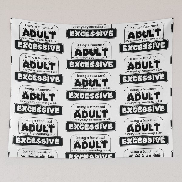 Item preview, Adulting meme [black] designed and sold by deadbeatprince-typography.