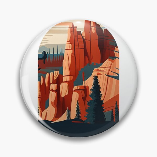 Item preview, Bryce Canyon National Park Scandinavian Folk Art Style Arch designed and sold by PikoApparel.