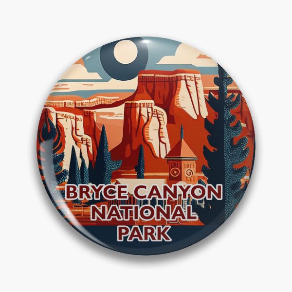 Item preview, Bryce Canyon National Park Scandinavian Folk Art Style Circle designed and sold by PikoApparel.