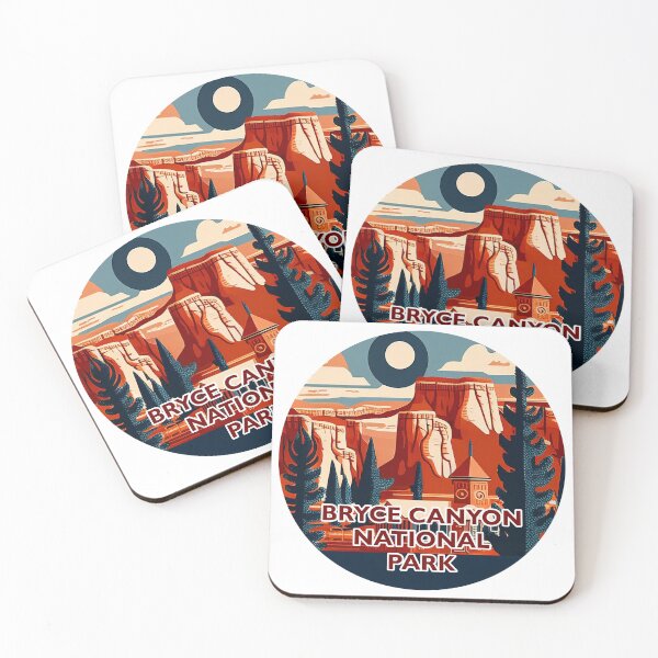 Item preview, Bryce Canyon National Park Scandinavian Folk Art Style Circle designed and sold by PikoApparel.
