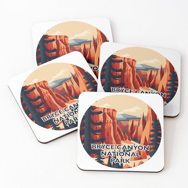 Item preview, Bryce Canyon National Park Scandinavian Folk Art Style Circle designed and sold by PikoApparel.
