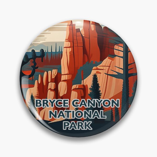 Item preview, Bryce Canyon National Park Scandinavian Folk Art Style Circle designed and sold by PikoApparel.