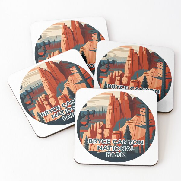 Item preview, Bryce Canyon National Park Scandinavian Folk Art Style Circle designed and sold by PikoApparel.