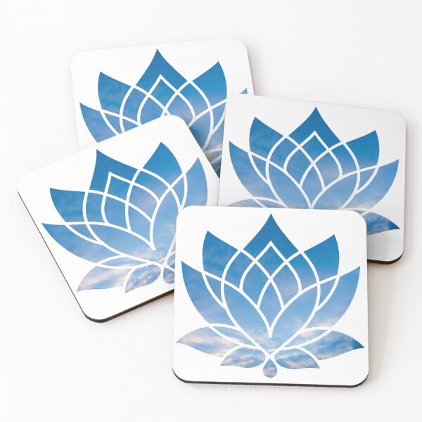 Item preview, blue cloudy sky lotus flower zen state designed and sold by Kashear.