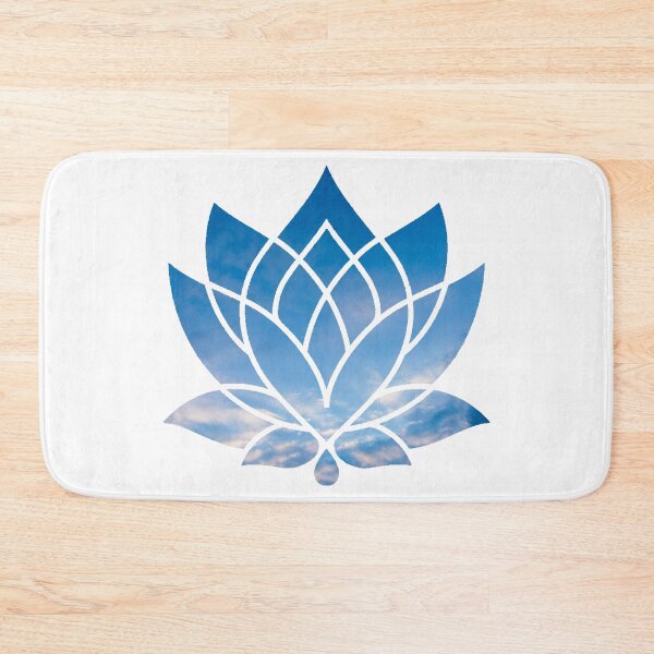 Item preview, blue cloudy sky lotus flower zen state designed and sold by Kashear.