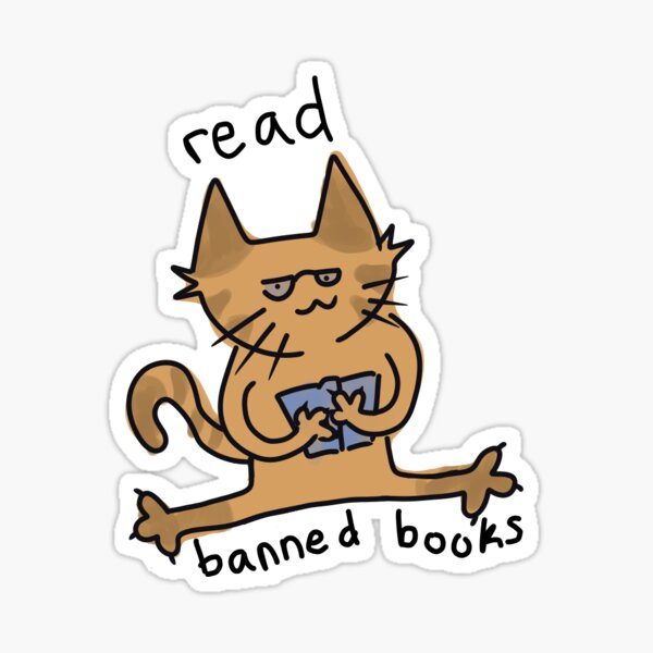 Read Banned Books cat Sticker