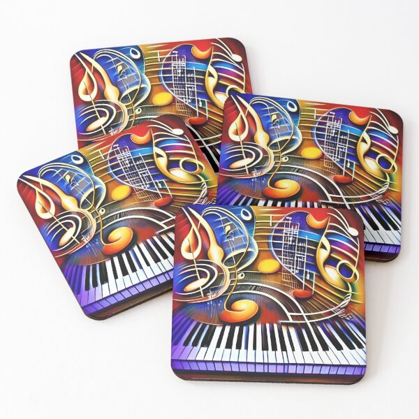 Item preview, Abstract Image Of Musical Symbols and A Keyboard designed and sold by MusicalArtisty.