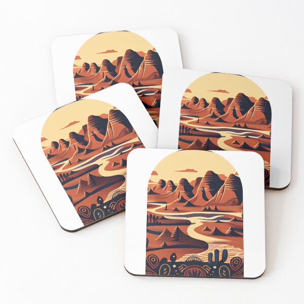 Item preview, Canyonlands National Park Scandinavian Folk Art Style Arch designed and sold by PikoApparel.