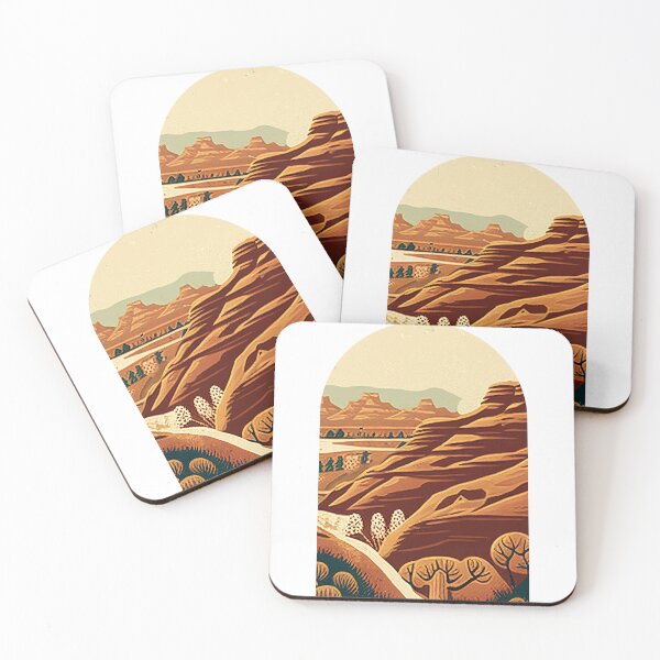 Item preview, Canyonlands National Park Scandinavian Folk Art Style Arch designed and sold by PikoApparel.