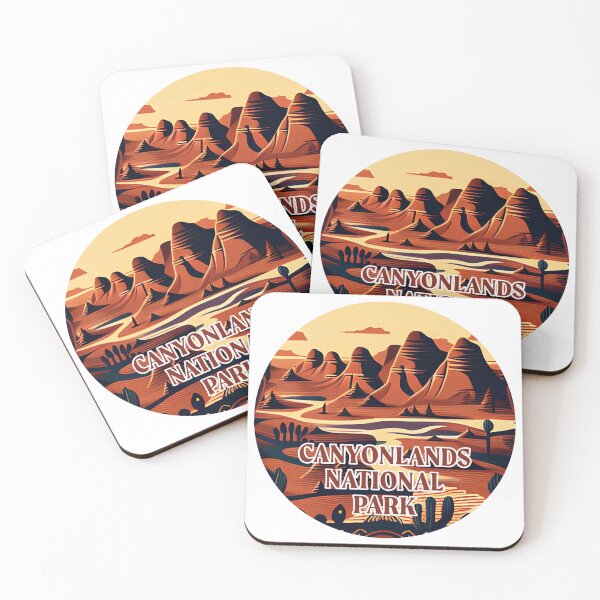 Item preview, Canyonlands National Park Scandinavian Folk Art Style Circle designed and sold by PikoApparel.