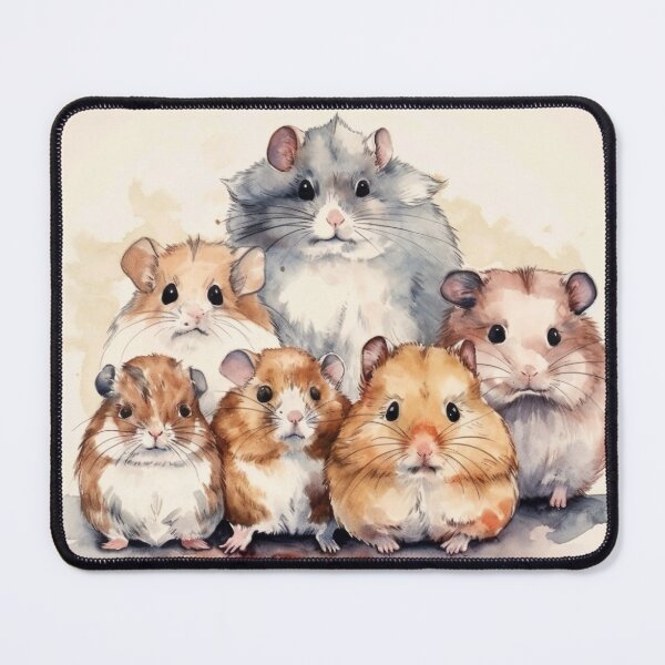 Item preview, Watercolor Wash Hamsters designed and sold by Matt's Artificial Nature.