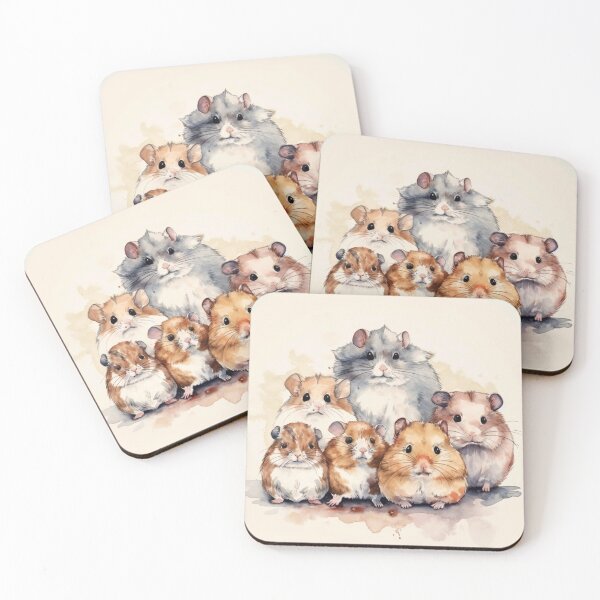 Item preview, Watercolor Wash Hamsters designed and sold by Matt's Artificial Nature.