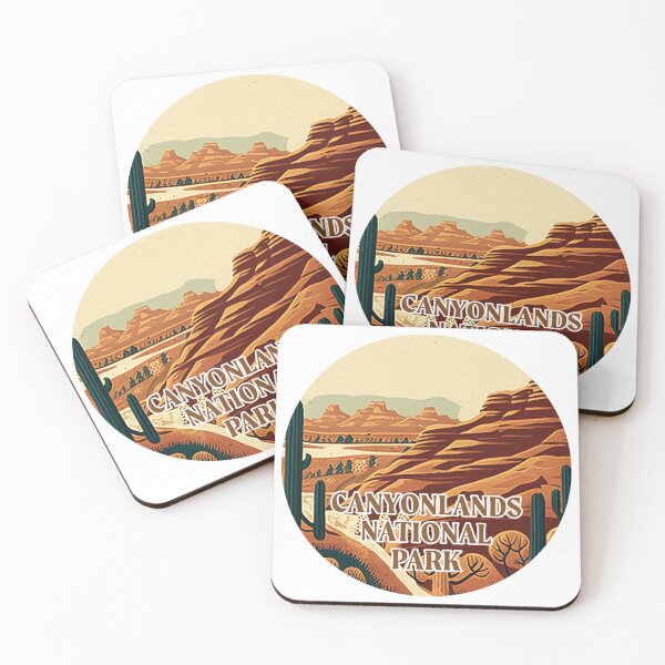 Item preview, Canyonlands National Park Scandinavian Folk Art Style Circle designed and sold by PikoApparel.