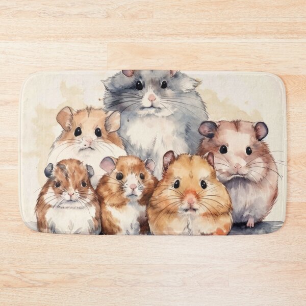 Item preview, Watercolor Wash Hamsters designed and sold by Matt's Artificial Nature.