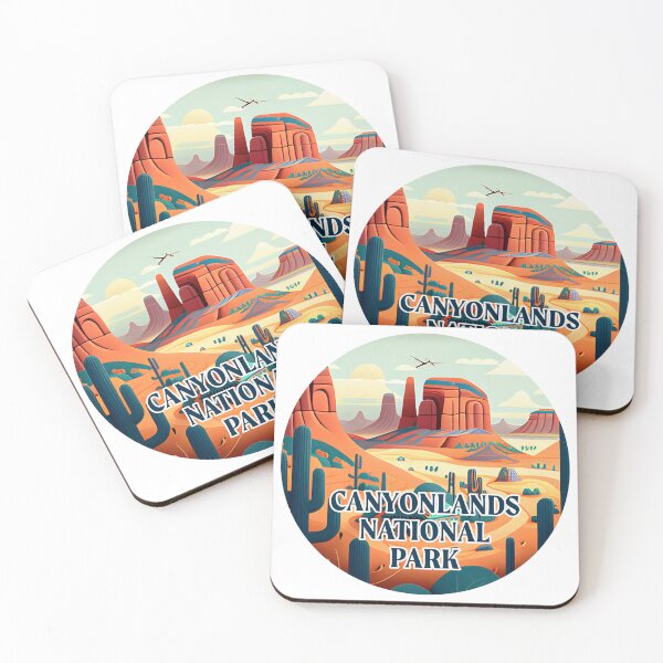 Item preview, Canyonlands National Park Scandinavian Folk Art Style Circle designed and sold by PikoApparel.