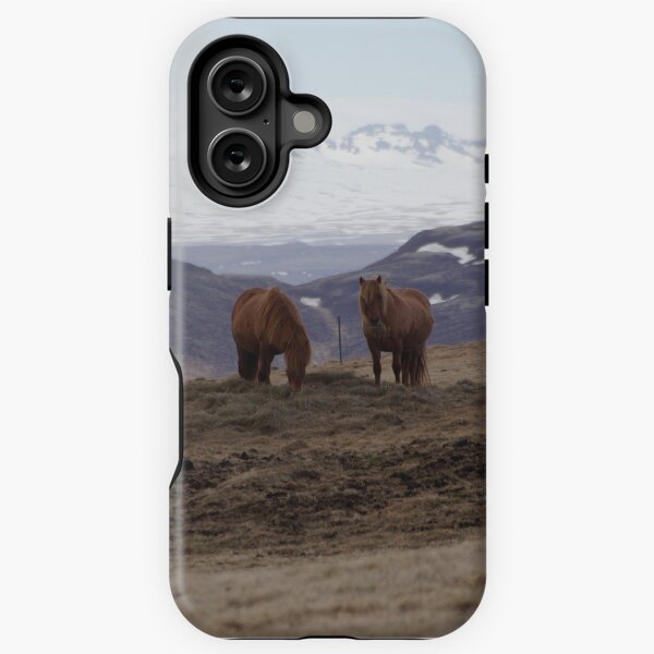 Icelandic Horses In The Mountains iPhone Tough Case