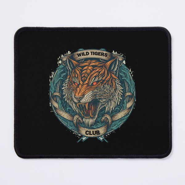 Item preview, Wild Tigers Club l Asiatic tiger with fire illustration | Japanese tattoo art designed and sold by paulo silveira.