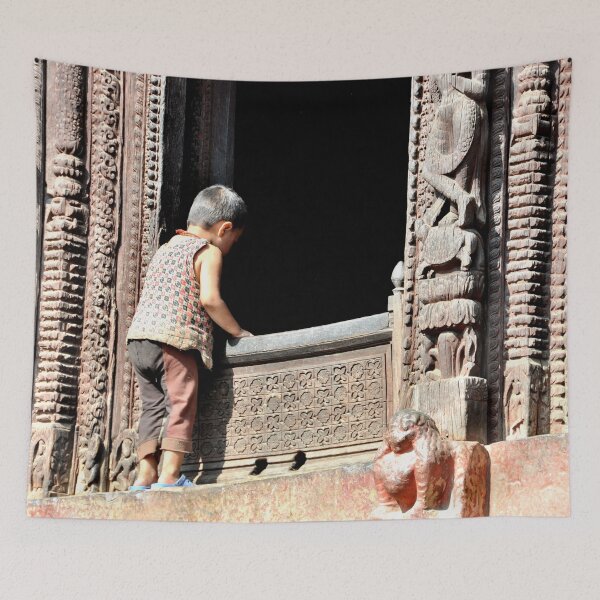 Item preview, The Daring Boy from the Rooftops of Kathmandu designed and sold by franck380.