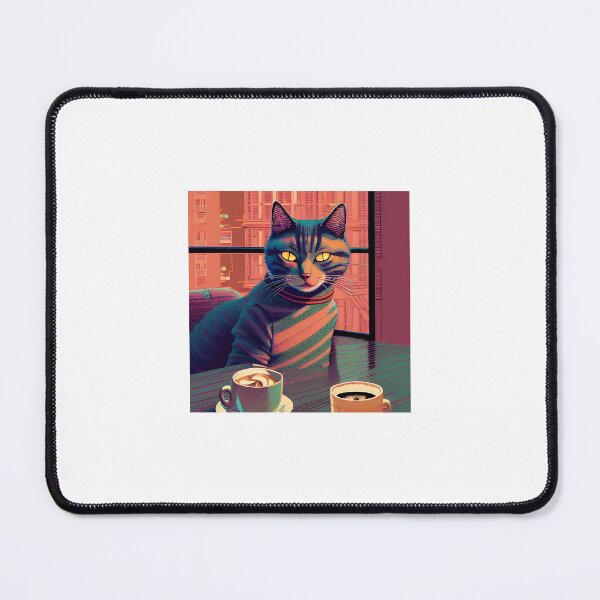 Item preview, Our Adorable Feline Dives into the Coffee Culture designed and sold by Shopihy01.