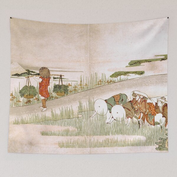 Item preview, Spring in the Rice Fields - Katsushika Hokusai designed and sold by SimpleJoyStyle.