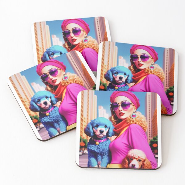 Item preview, 80's Art - Woman with Poodles designed and sold by tkel1.