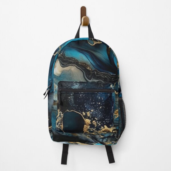 Item preview, Abstract in Black, Blue, Gold designed and sold by SK Art + Design.