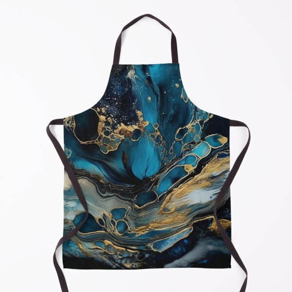 Item preview, Abstract in Black, Blue, Gold designed and sold by SK Art + Design.