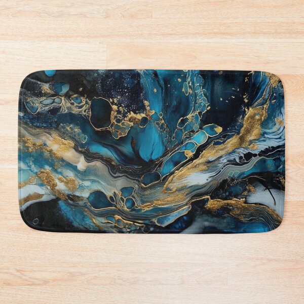 Item preview, Abstract in Black, Blue, Gold designed and sold by SK Art + Design.