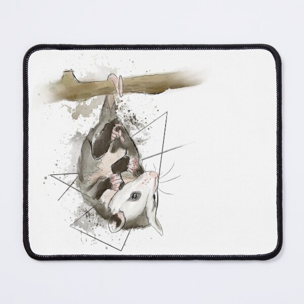 Item preview, Geometric Watercolor Opossum designed and sold by ZCFineArt.