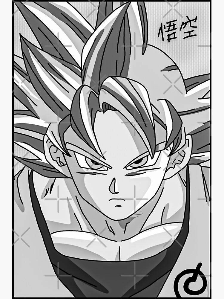 Mui Goku Black and White Manga Panel Artwork (2) | Poster