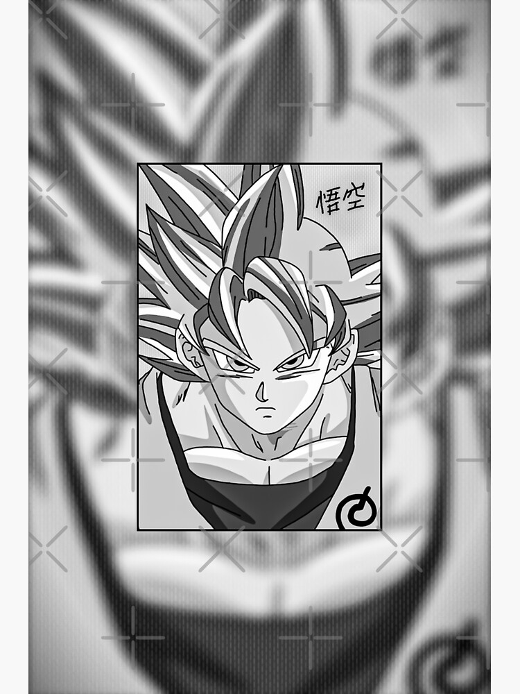 Mui Goku Black and White Manga Panel Artwork (2) | Poster