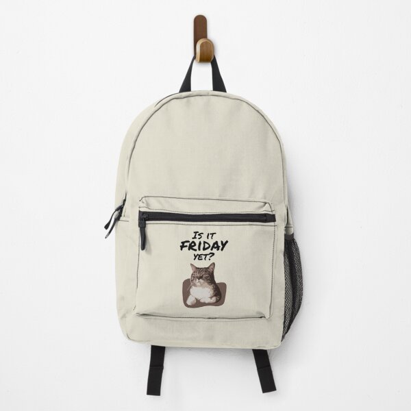 Item preview, Is it friday yet? funny text design with bored cat for office people, working people designed and sold by wondertree.
