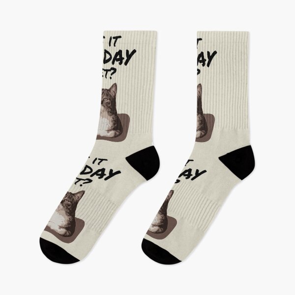 Item preview, Is it friday yet? funny text design with bored cat for office people, working people designed and sold by wondertree.