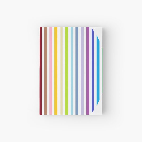 Multicolored vertical stripes Hardcover Journal