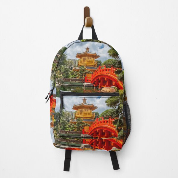 Item preview, Red Bridge and Golden Pagoda, Hong Kong designed and sold by SafariByMarisa.