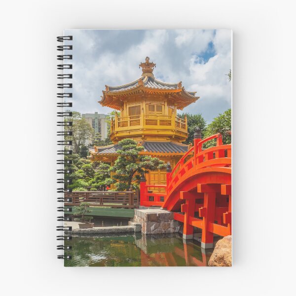 Item preview, Red Bridge and Golden Pagoda, Hong Kong designed and sold by SafariByMarisa.