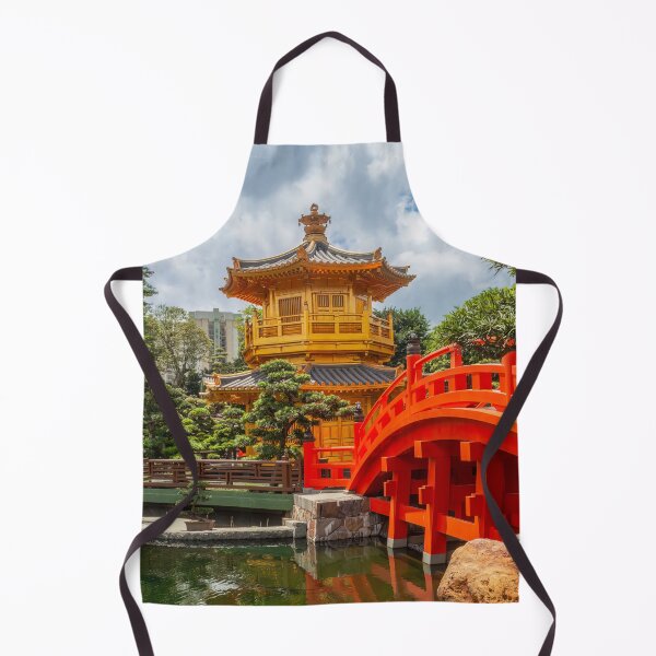 Item preview, Red Bridge and Golden Pagoda, Hong Kong designed and sold by SafariByMarisa.