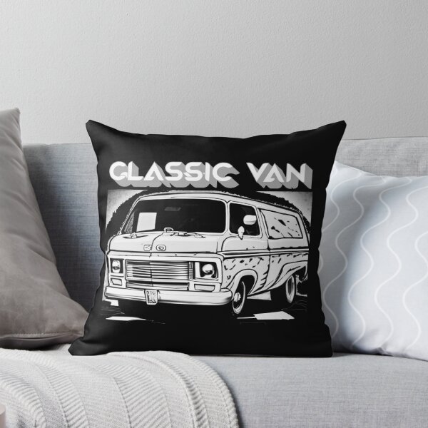 Item preview, Classic van white Chevy on white background art print designed and sold by bensclassicstuf.