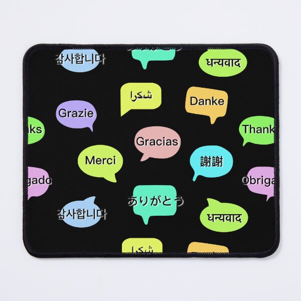 Item preview, “Thanks” in 11 languages ​​for language lover, travelers & shop owner designed and sold by LiberaCaballo.