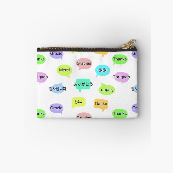Item preview, “Thanks” in 11 languages ​​for language lover, travelers & shop owner designed and sold by LiberaCaballo.