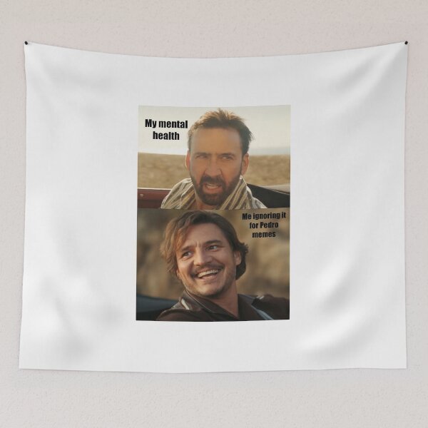 Item preview, Pedro Pascal & Nicolas Cage Meme designed and sold by Khaos Kreative.
