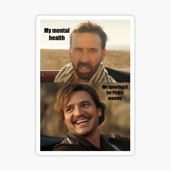 Item preview, Pedro Pascal & Nicolas Cage Meme designed and sold by Khaos Kreative.