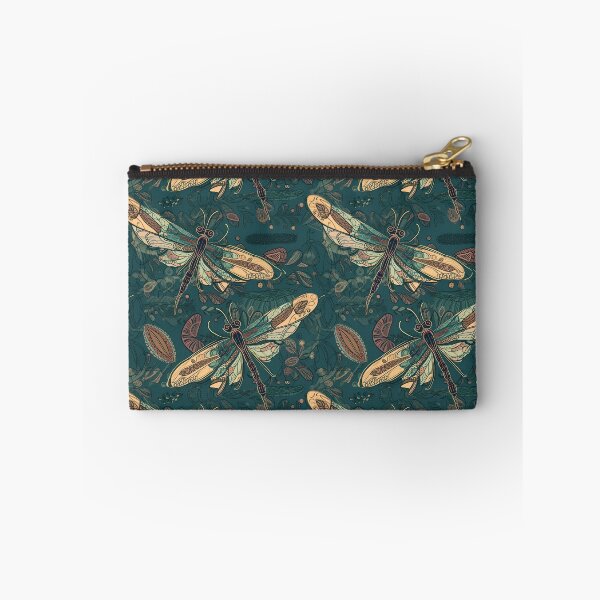 Item preview, Boho Dragonflies, Green Floral Print designed and sold by Richard Montag.
