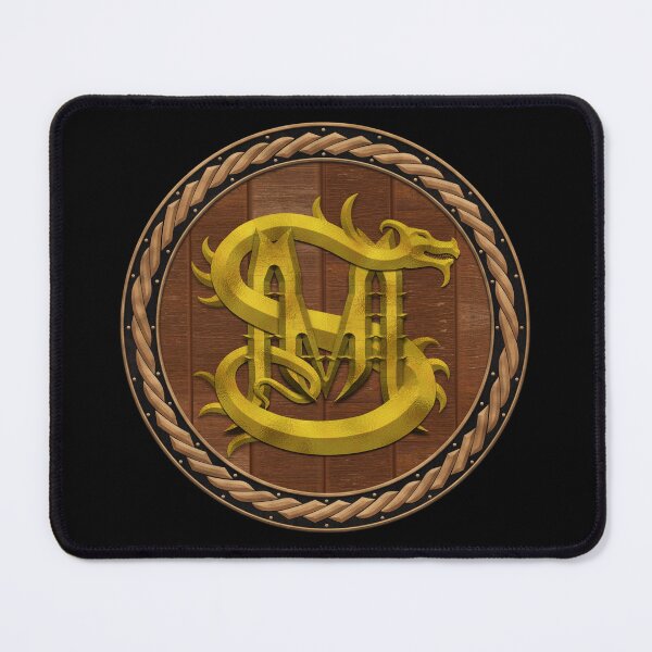 Item preview, M S Dragon Sigil Round Shield Gold 9 designed and sold by Swabcraft.