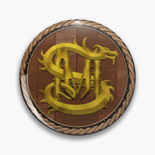 Item preview, M S Dragon Sigil Round Shield Gold 9 designed and sold by Swabcraft.