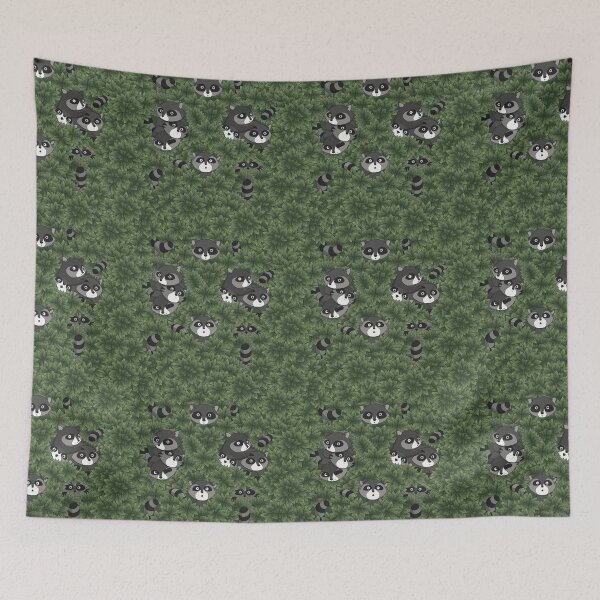 Item preview, Raccoon Family in the Trees designed and sold by PaperRain.