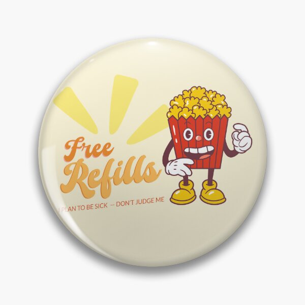 Item preview, Retro Popcorn - Free Refills designed and sold by Birdbrook Academy.