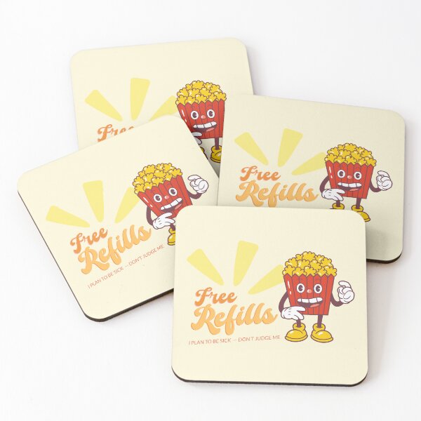 Item preview, Retro Popcorn - Free Refills designed and sold by Birdbrook Academy.