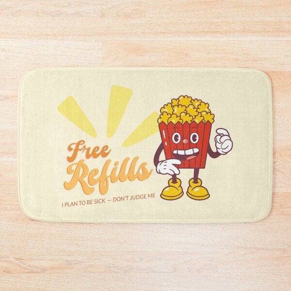 Item preview, Retro Popcorn - Free Refills designed and sold by Birdbrook Academy.