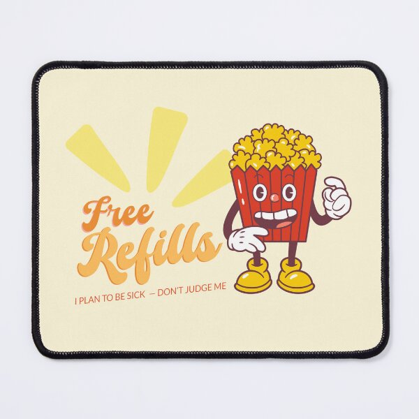 Item preview, Retro Popcorn - Free Refills designed and sold by Birdbrook Academy.